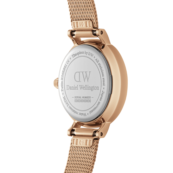 Daniel Wellington Petite 24 Pressed Melrose Rose Gold & White Watch