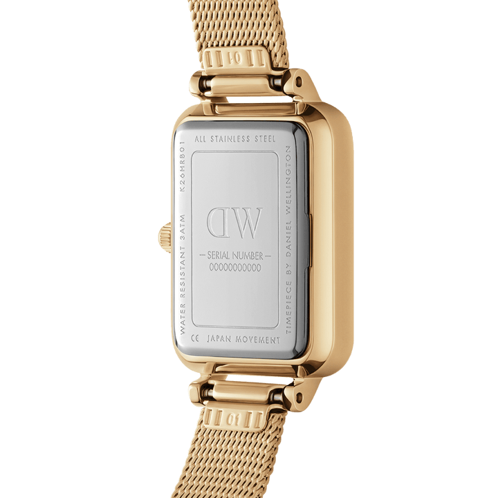 Daniel Wellington Quadro 20X26 Pressed Evergold Gold & Green Watch