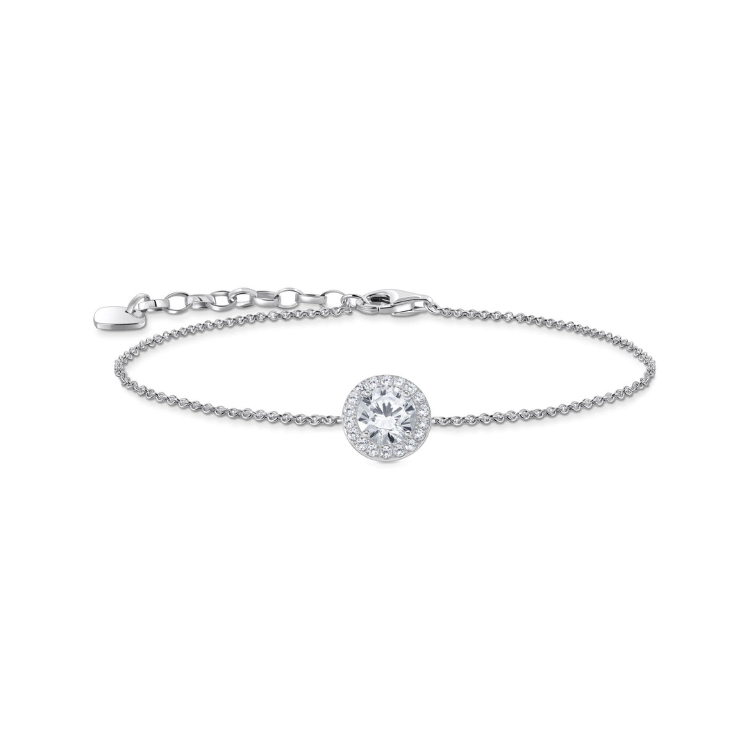 THOMAS SABO Bracelet with halo pendant and white zirconia