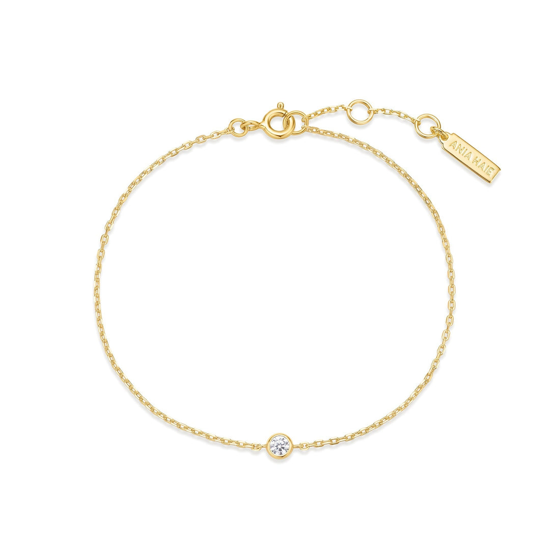 Ania Haie Gold Sparkle Bezel Bracelet