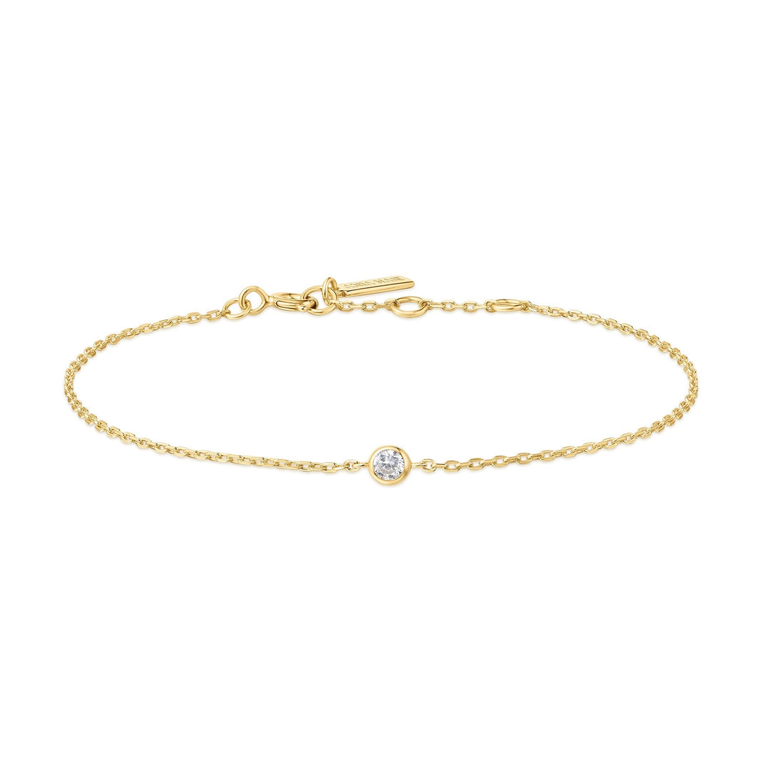 Ania Haie Gold Sparkle Bezel Bracelet