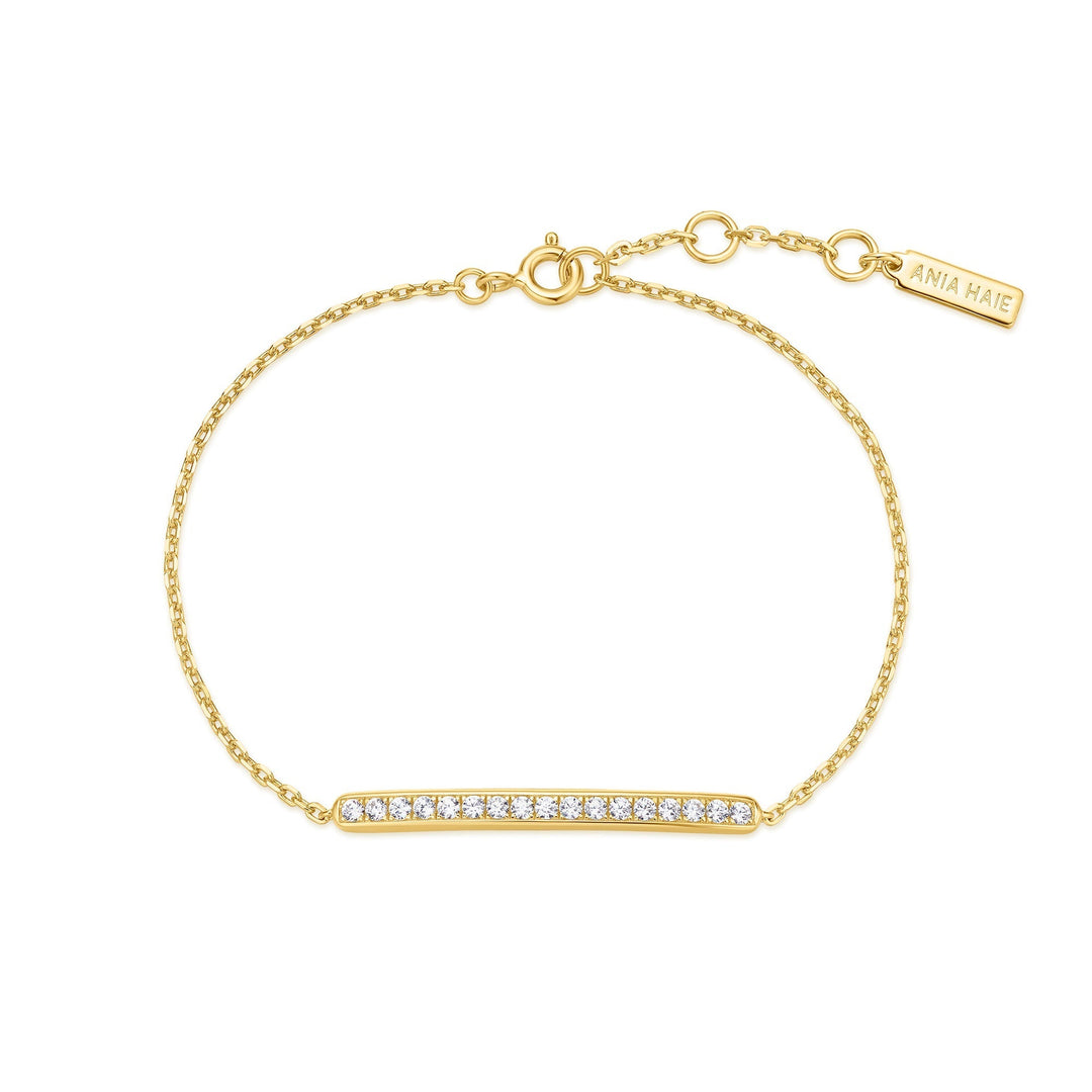 Ania Haie Gold Pave Bar Bracelet