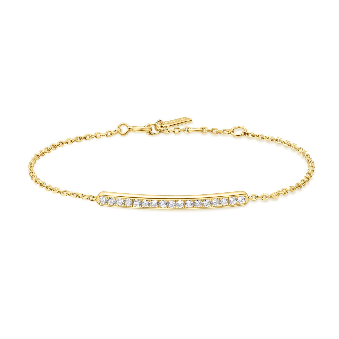 Ania Haie Gold Pave Bar Bracelet