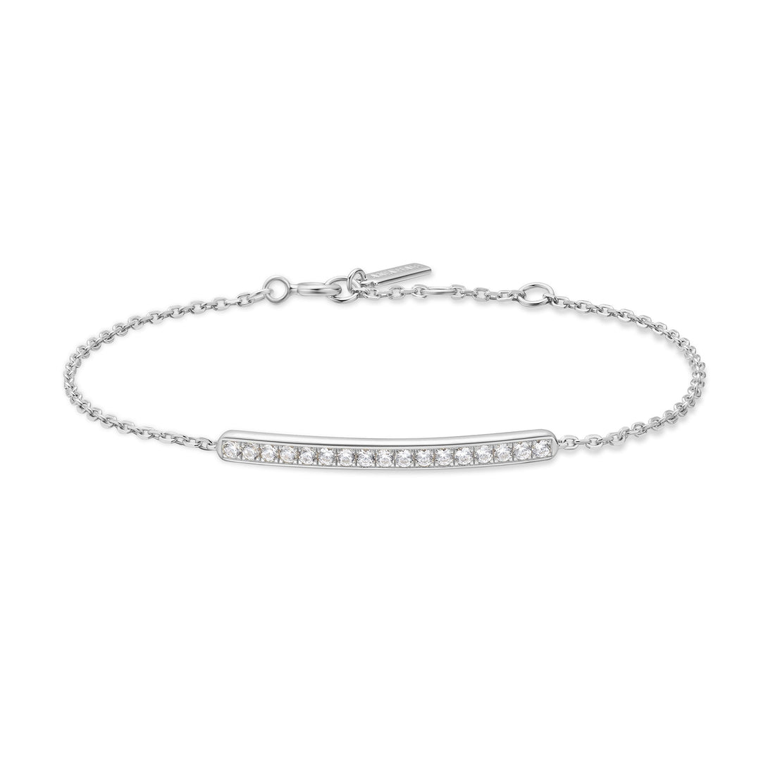 Ania Haie Silver Pave Bar Bracelet