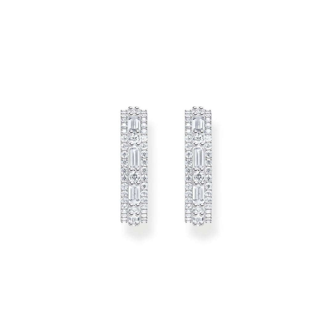 THOMAS SABO Hoop earrings with white stones