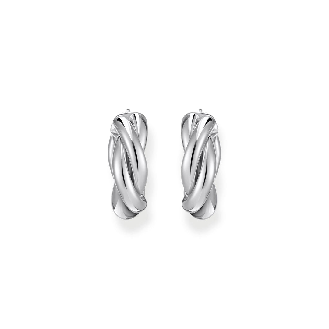 THOMAS SABO Hoop earrings in intertwined design silver