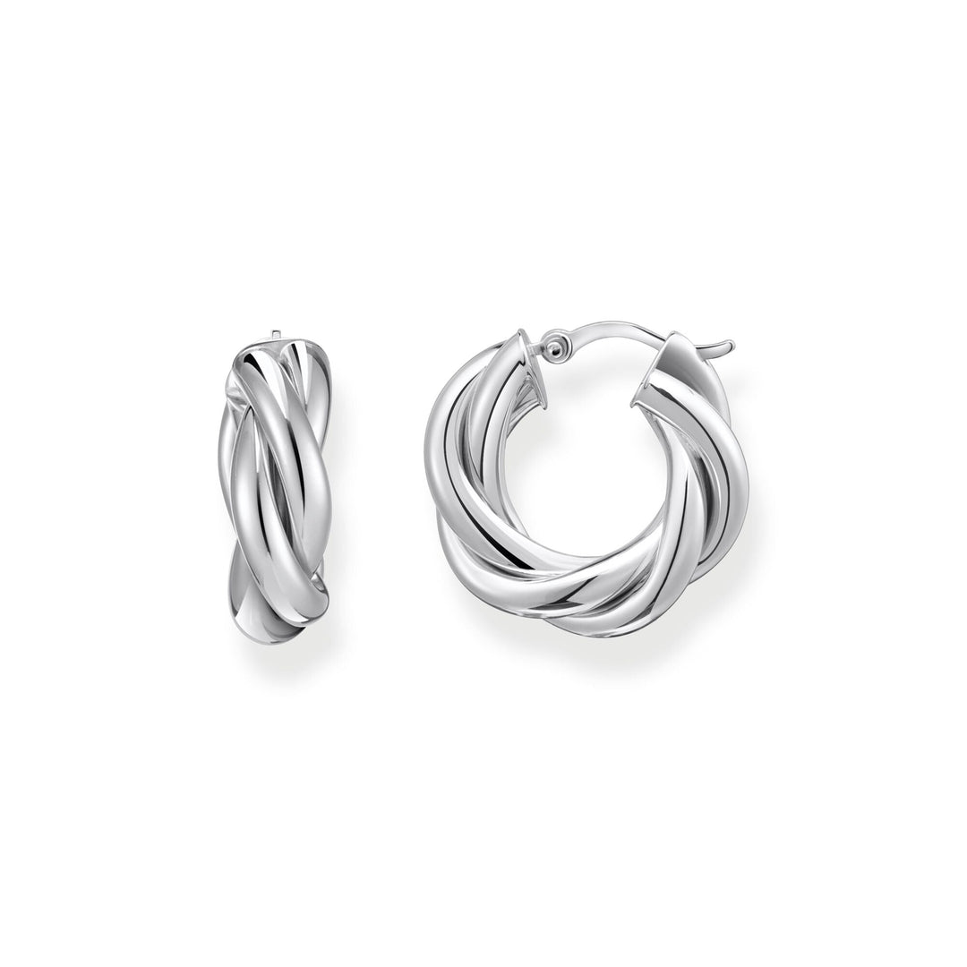 THOMAS SABO Hoop earrings in intertwined design silver