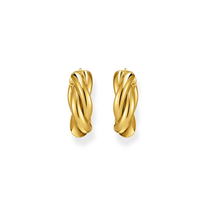 THOMAS SABO Hoop earrings in intertwined design gold