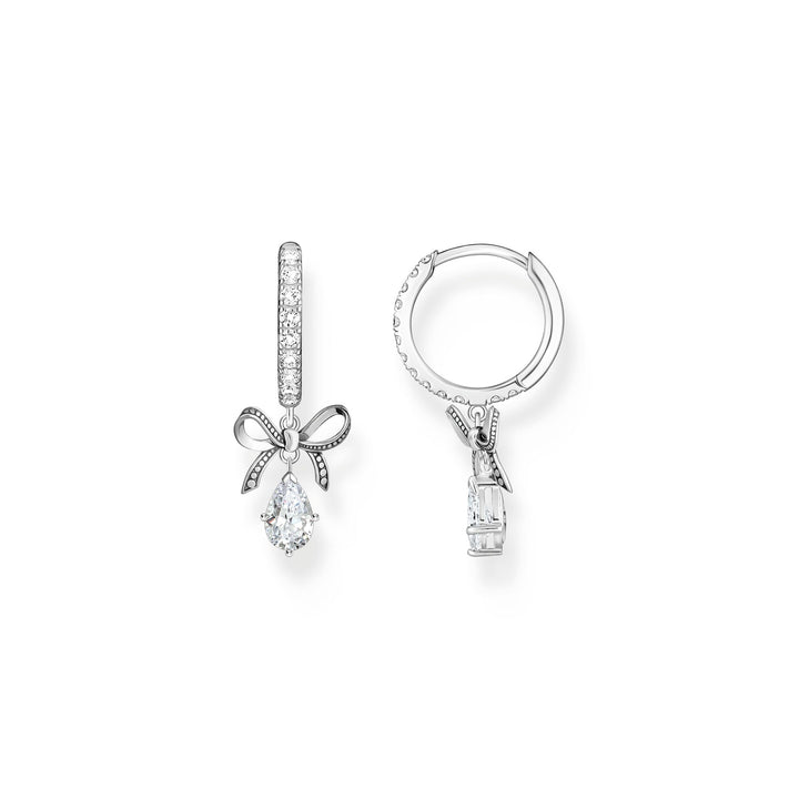 THOMAS SABO Romance Hoop earrings with bow pendant