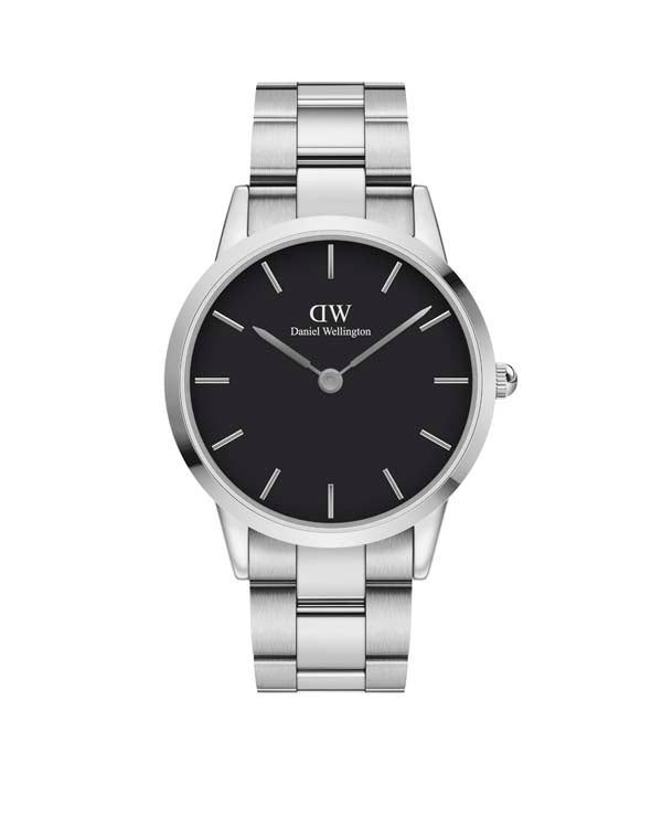 Daniel Wellington Iconic Link 40 Silver & Black Watch