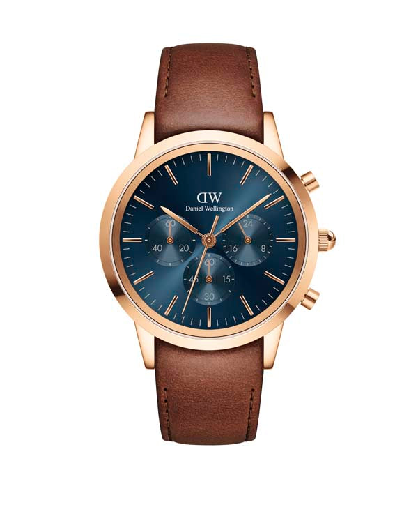 Daniel Wellington Iconic Chronog 42 Mawes Rose Gold & Arctic Sunray Watch