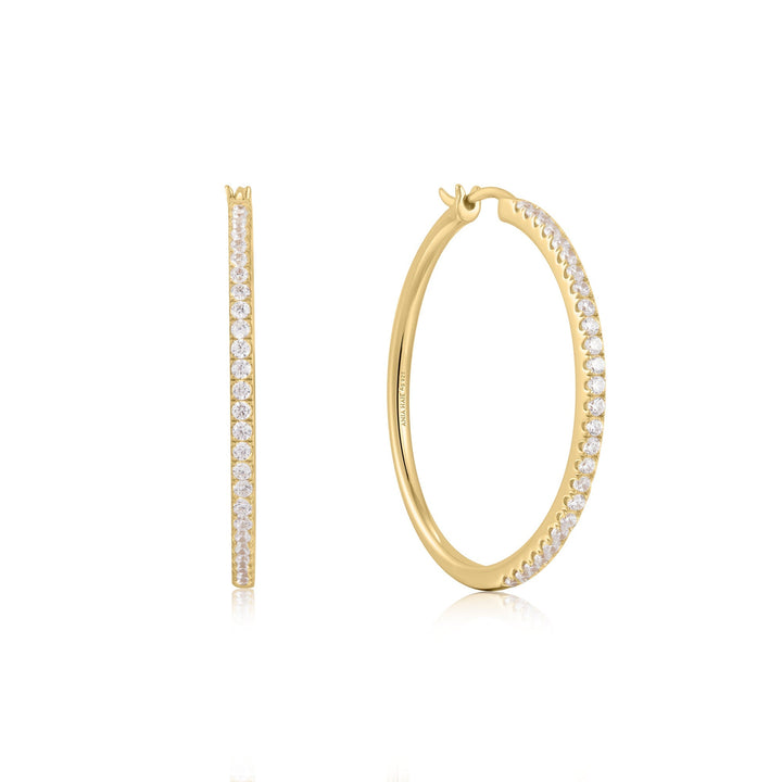 Ania Haie Gold Pave Hoop Earrings