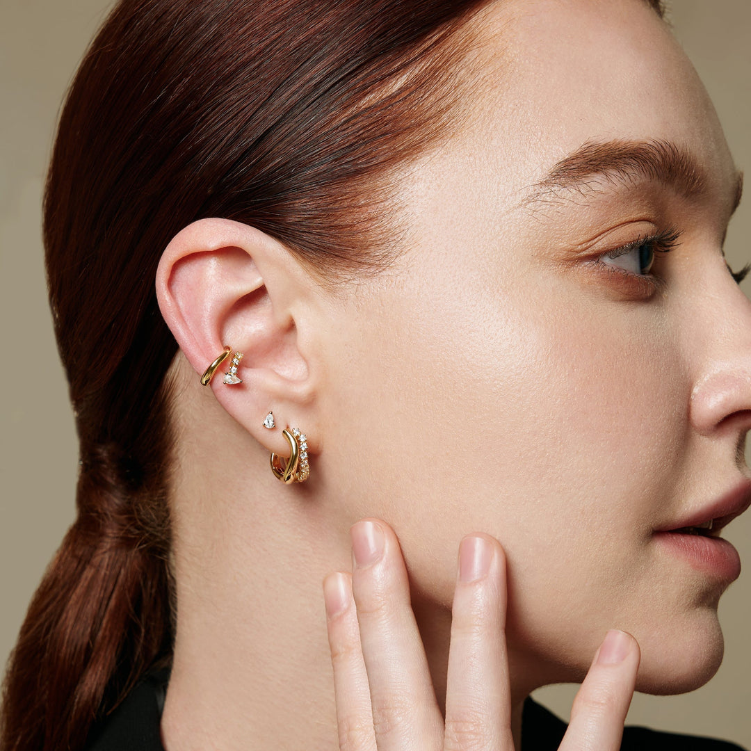 Ania Haie Gold Pear Studs