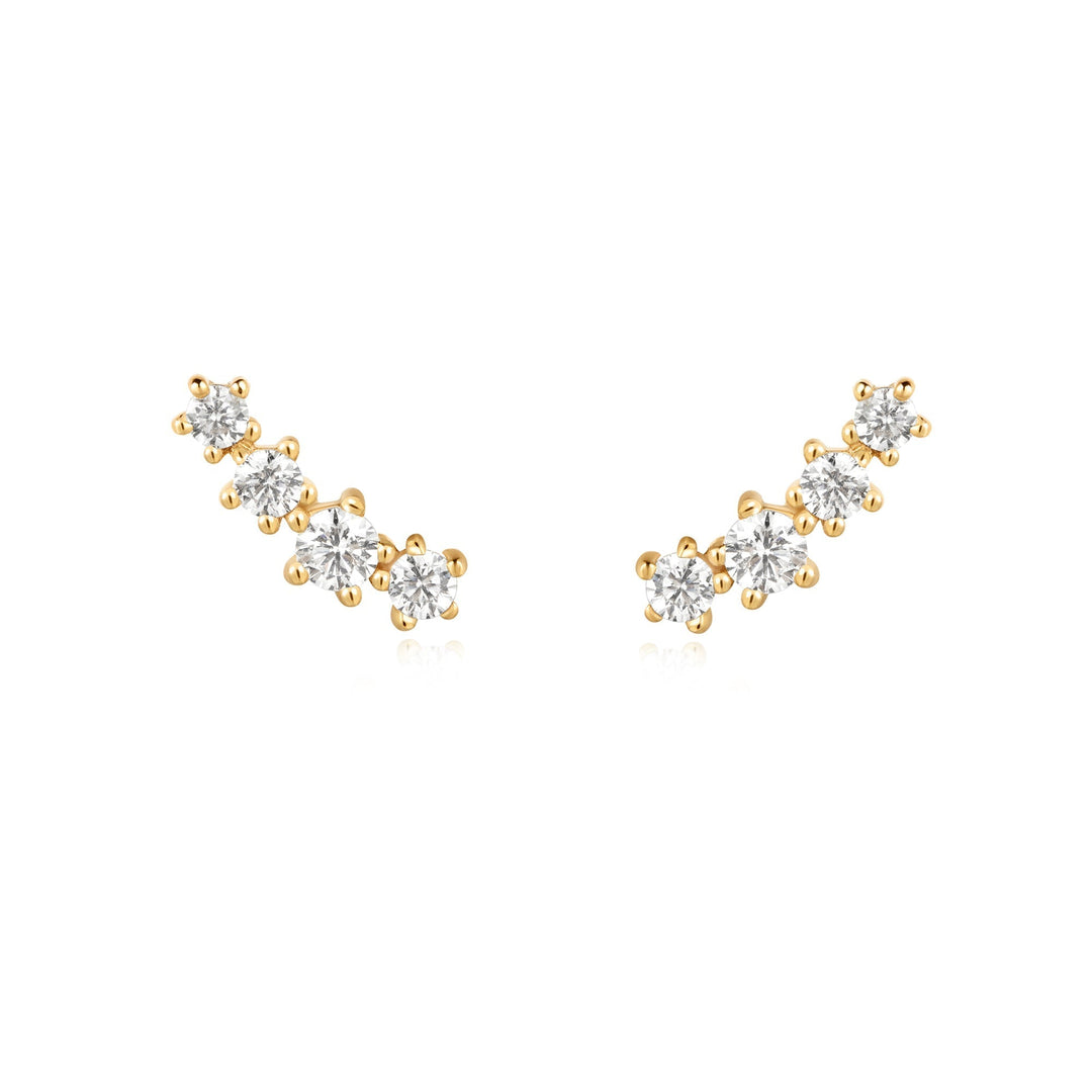 Ania Haie Gold Sparkle Climber Studs