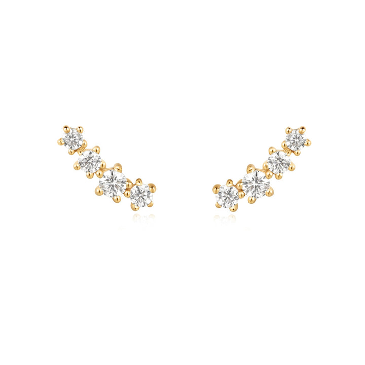 Ania Haie Gold Sparkle Climber Studs