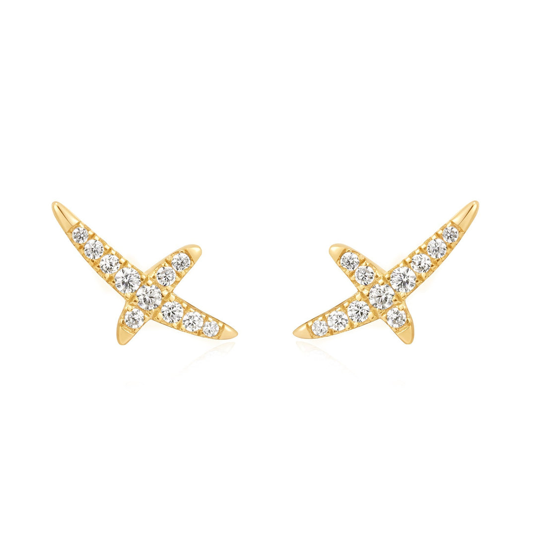 Ania Haie Gold Kiss Pave Studs