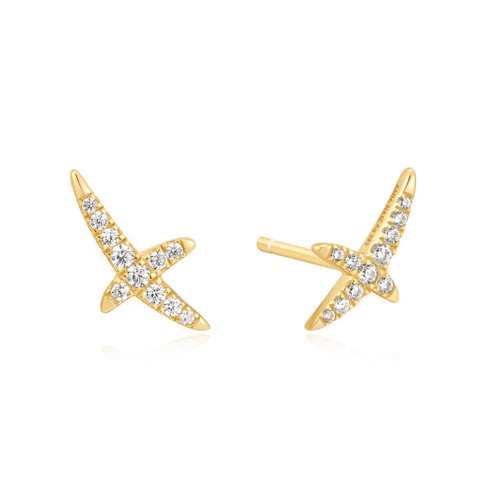 Ania Haie Gold Kiss Pave Studs