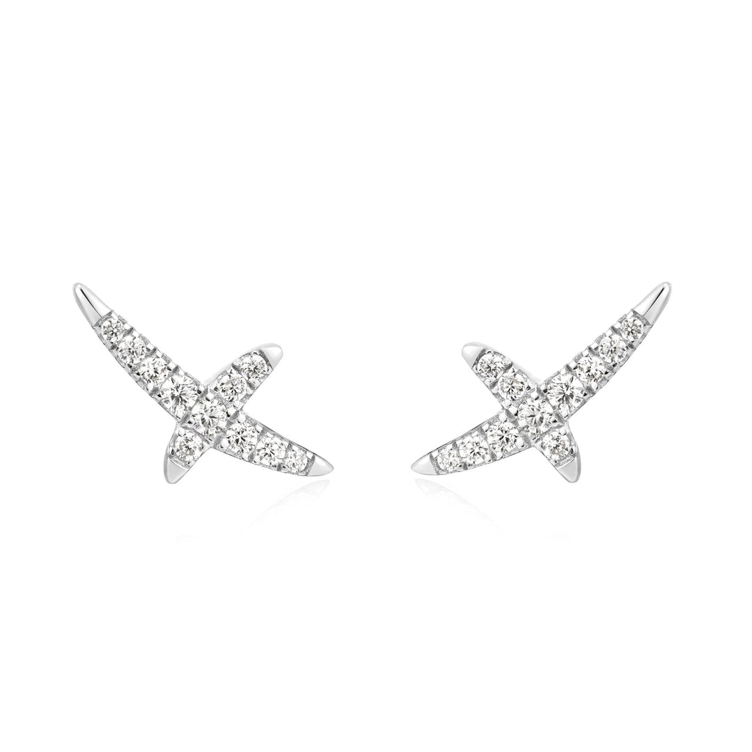 Ania Haie Silver Kiss Pave Studs