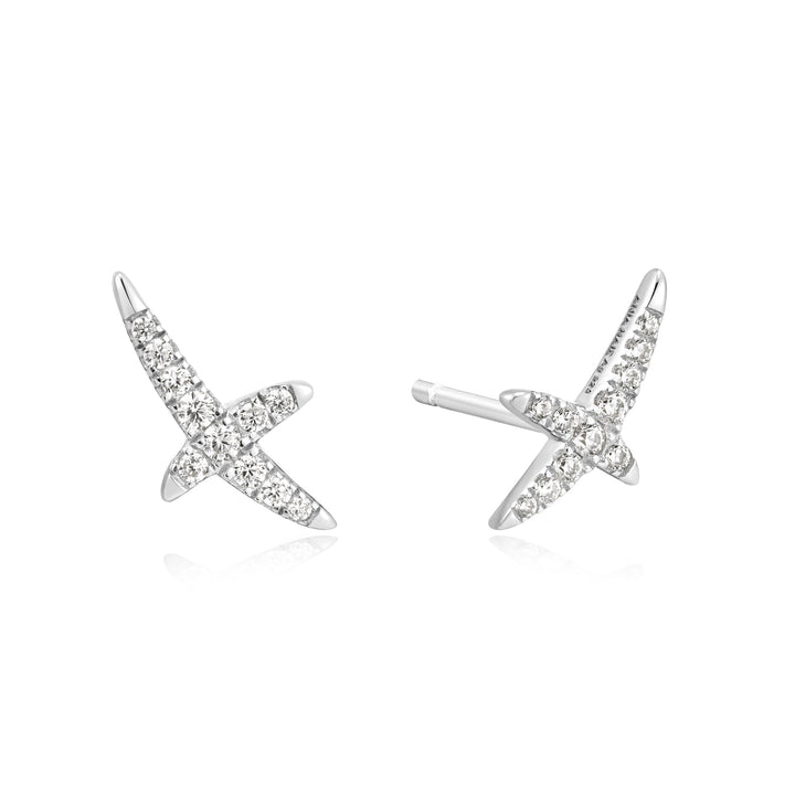 Ania Haie Silver Kiss Pave Studs