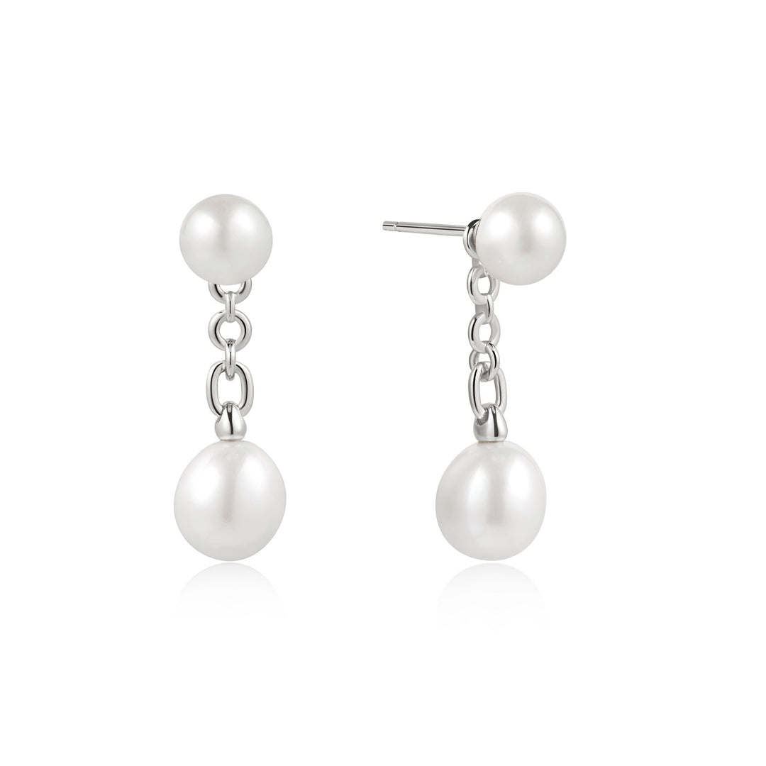 Ania Haie Silver Freshwater Pearl Stud Ear Jackets