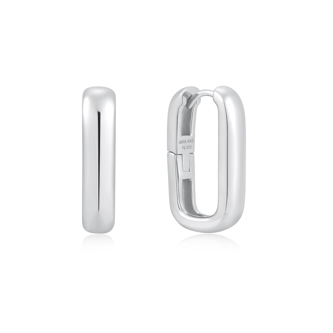 Ania Haie Silver Wide Paper Clip Earrings