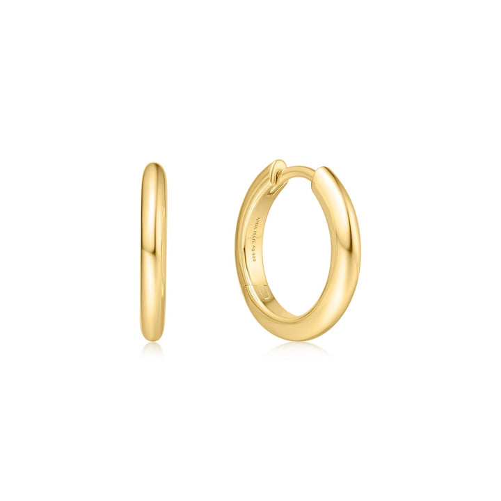 Ania Haie Gold Tube Small Huggie Hoop Earrings