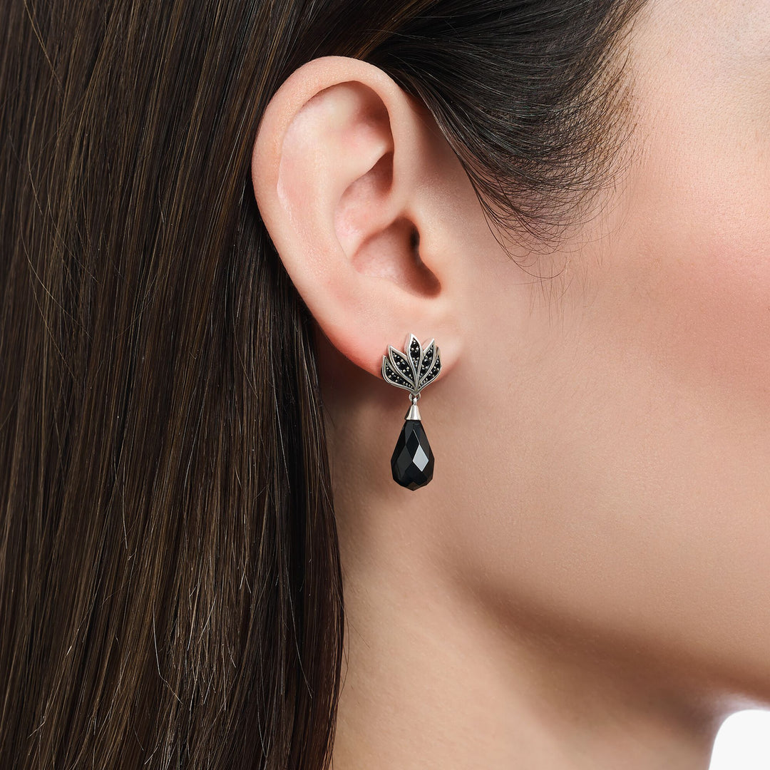 THOMAS SABO Blackened ear studs with drop-shaped