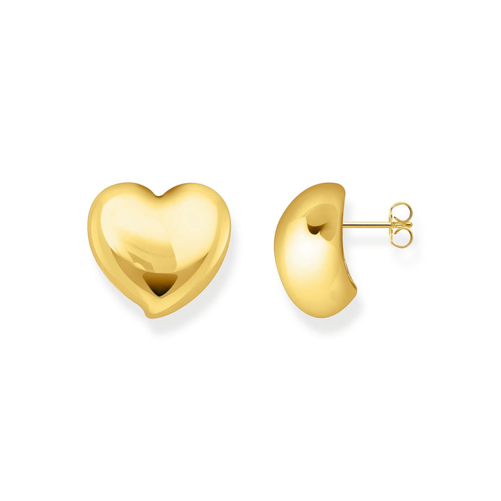 THOMAS SABO Ear studs in heart-shape gold