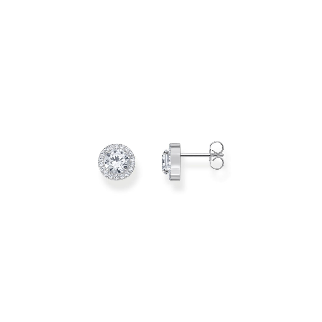 THOMAS SABO Halo ear studs with zirconia in brilliant cut