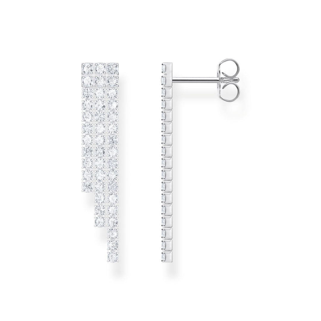 THOMAS SABO Earrings in waterfall design with white zirconia