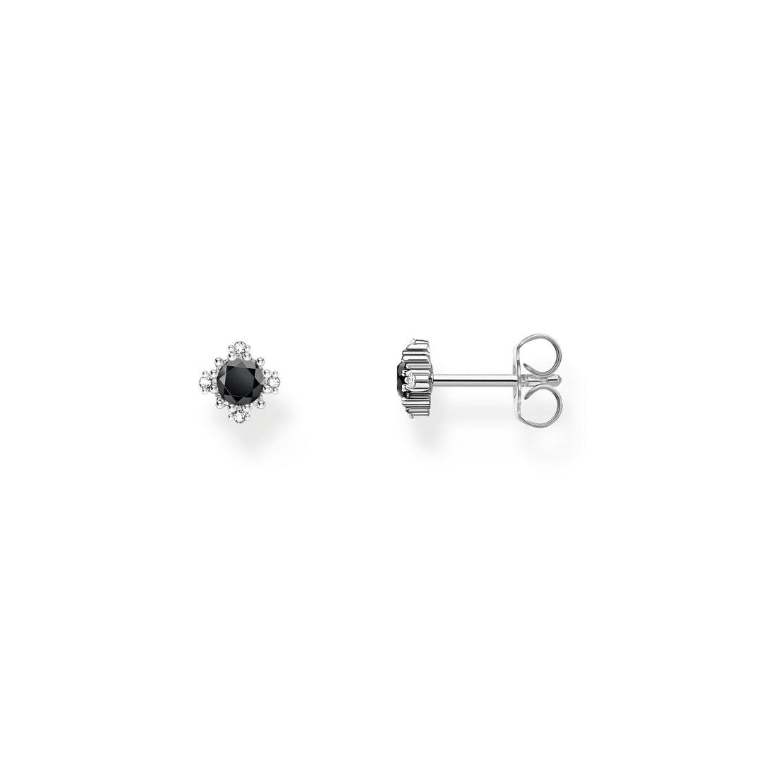 THOMAS SABO Vintage Romance Small ear studs with black zirconia