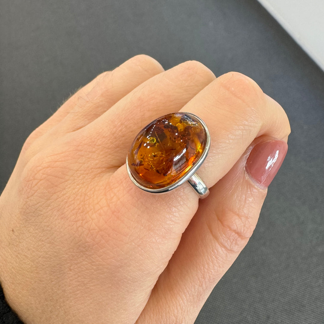 Sterling Silver Baltic Amber Ring