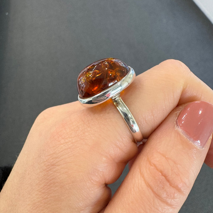 Sterling Silver Baltic Amber Ring