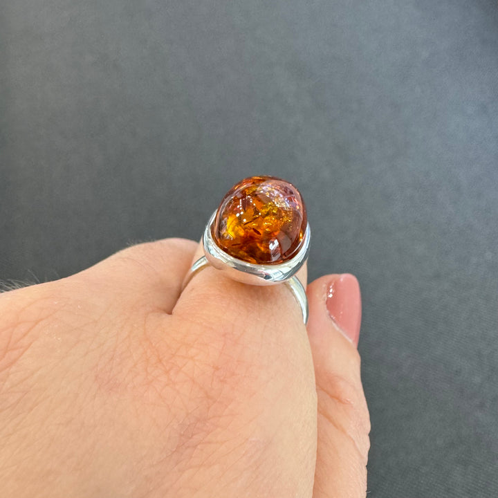 Sterling Silver Baltic Amber Ring