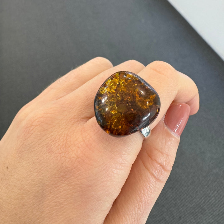 Sterling Silver Baltic Amber Ring