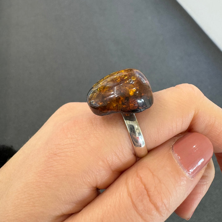 Sterling Silver Baltic Amber Ring