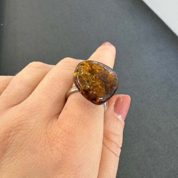 Sterling Silver Baltic Amber Ring