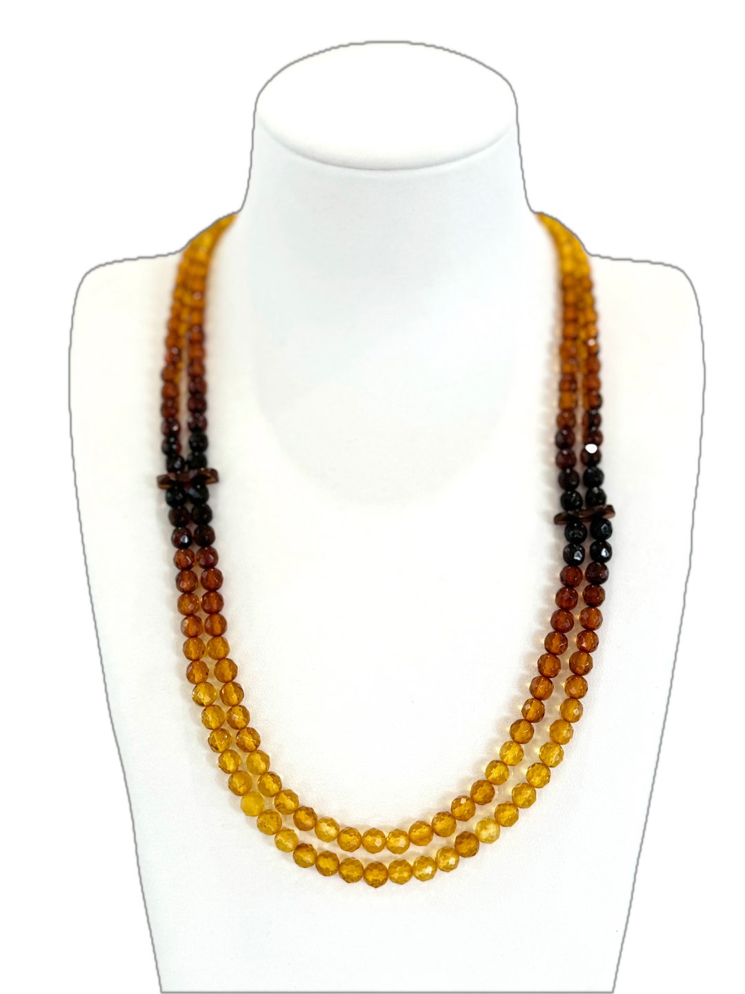 Baltic Amber Double Strand Colour Graduated Necklace