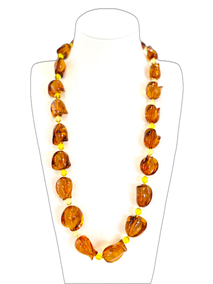 Baltic Amber Unique Cut Necklace