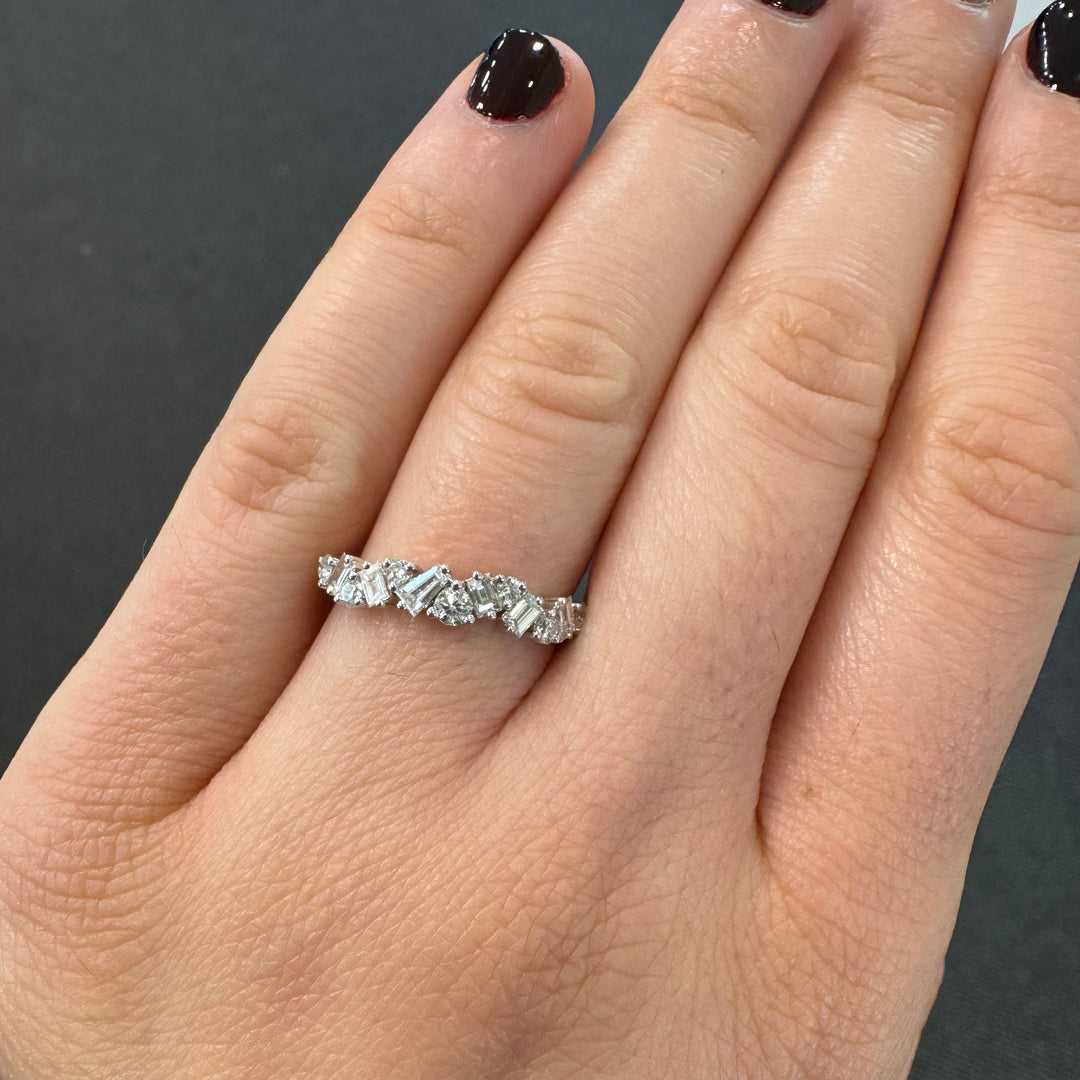 18ct White Gold Baguette Fancy Eternity Ring