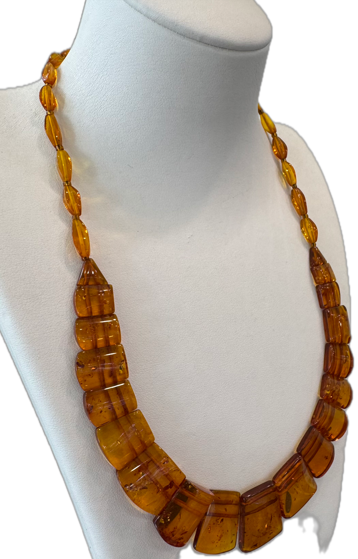 Baltic Amber Graduated Flat Necklace