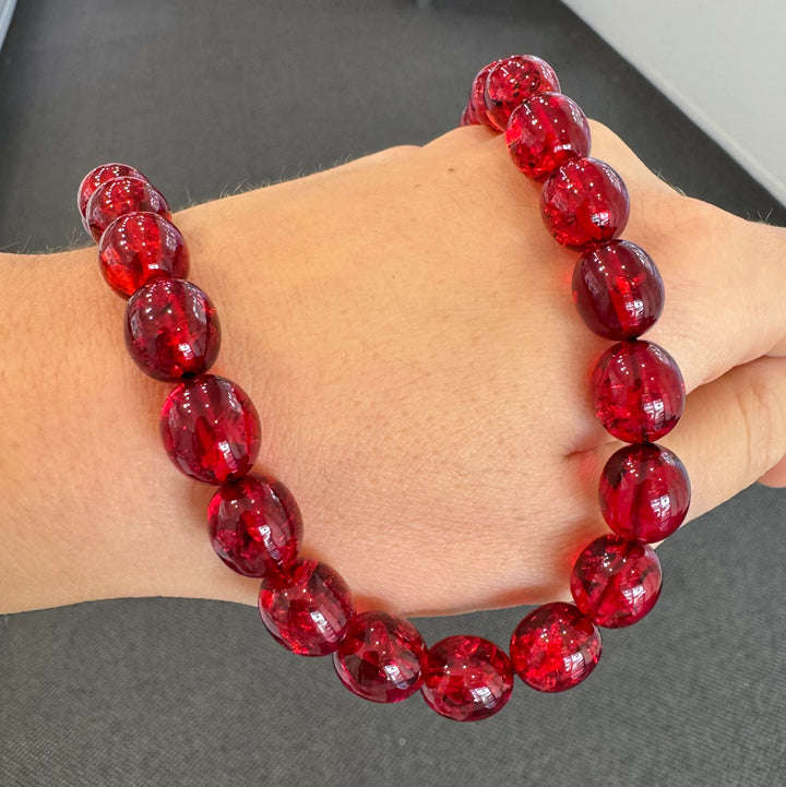 Baltic Amber Red Infused Necklace