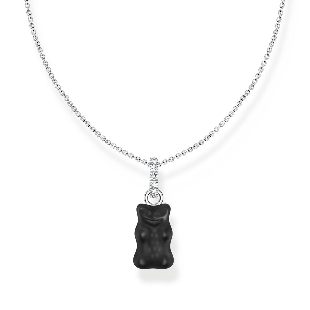 THOMAS SABO Necklace with black goldbear pendant and zirconia