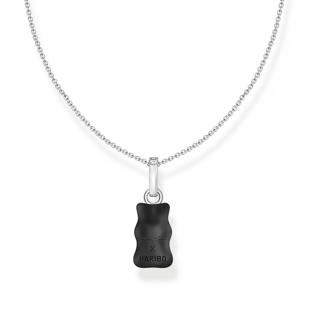 THOMAS SABO Necklace with black goldbear pendant and zirconia