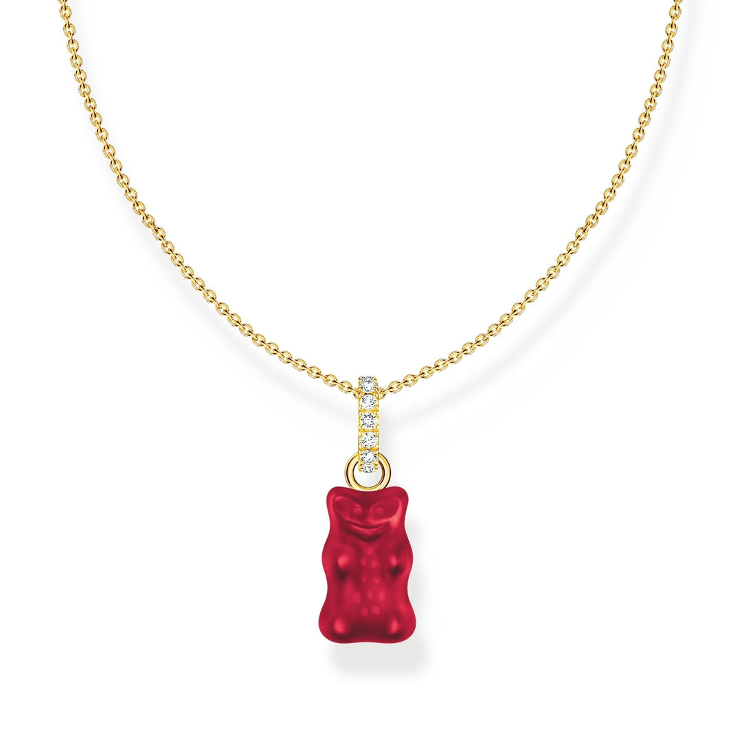 THOMAS SABO Necklace with red goldbears pendant and zirconia