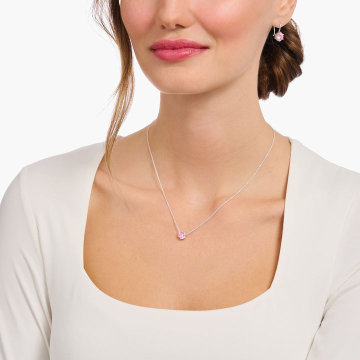 THOMAS SABO Necklace with pink zirconia pendant