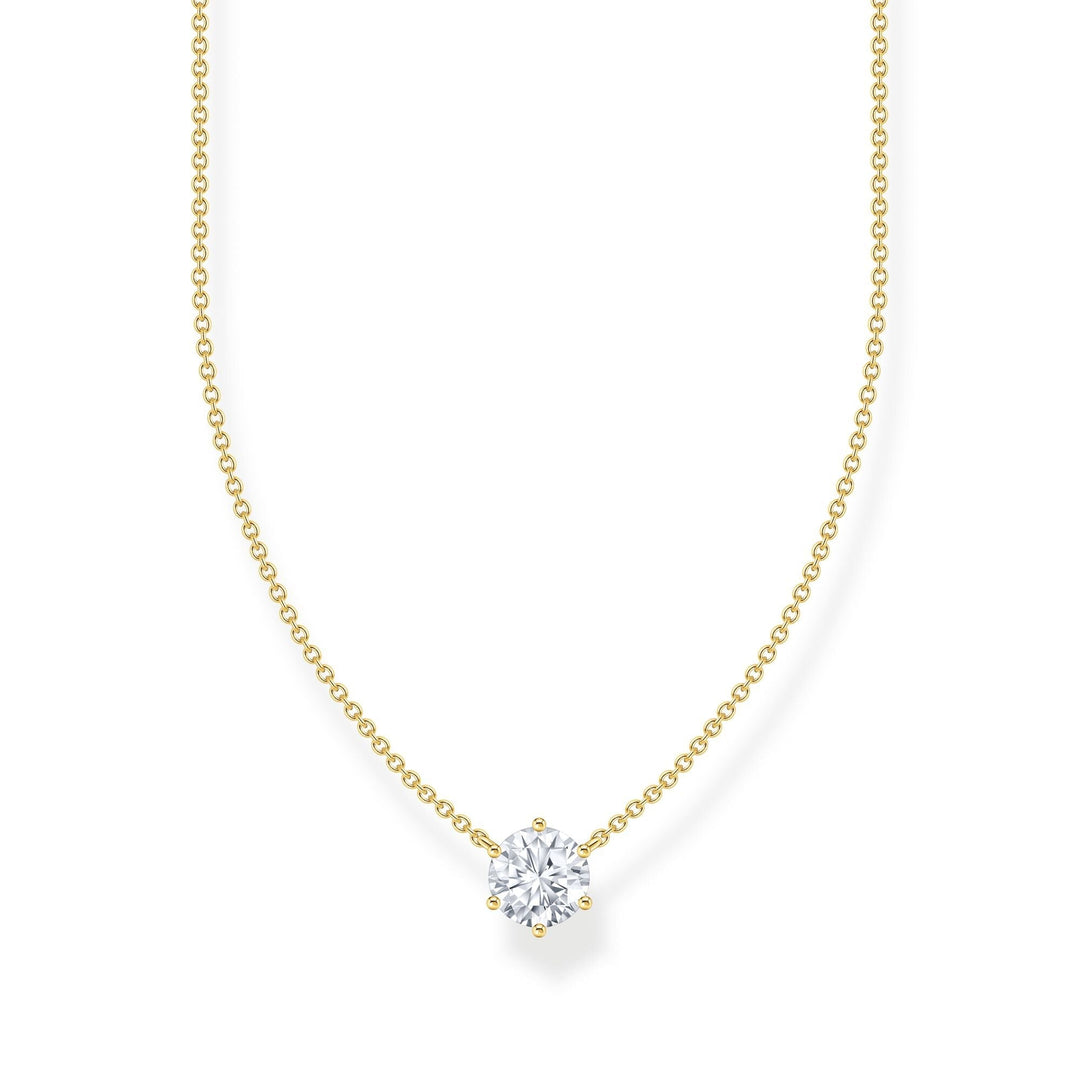 THOMAS SABO Necklace with white zirconia pendant - gold