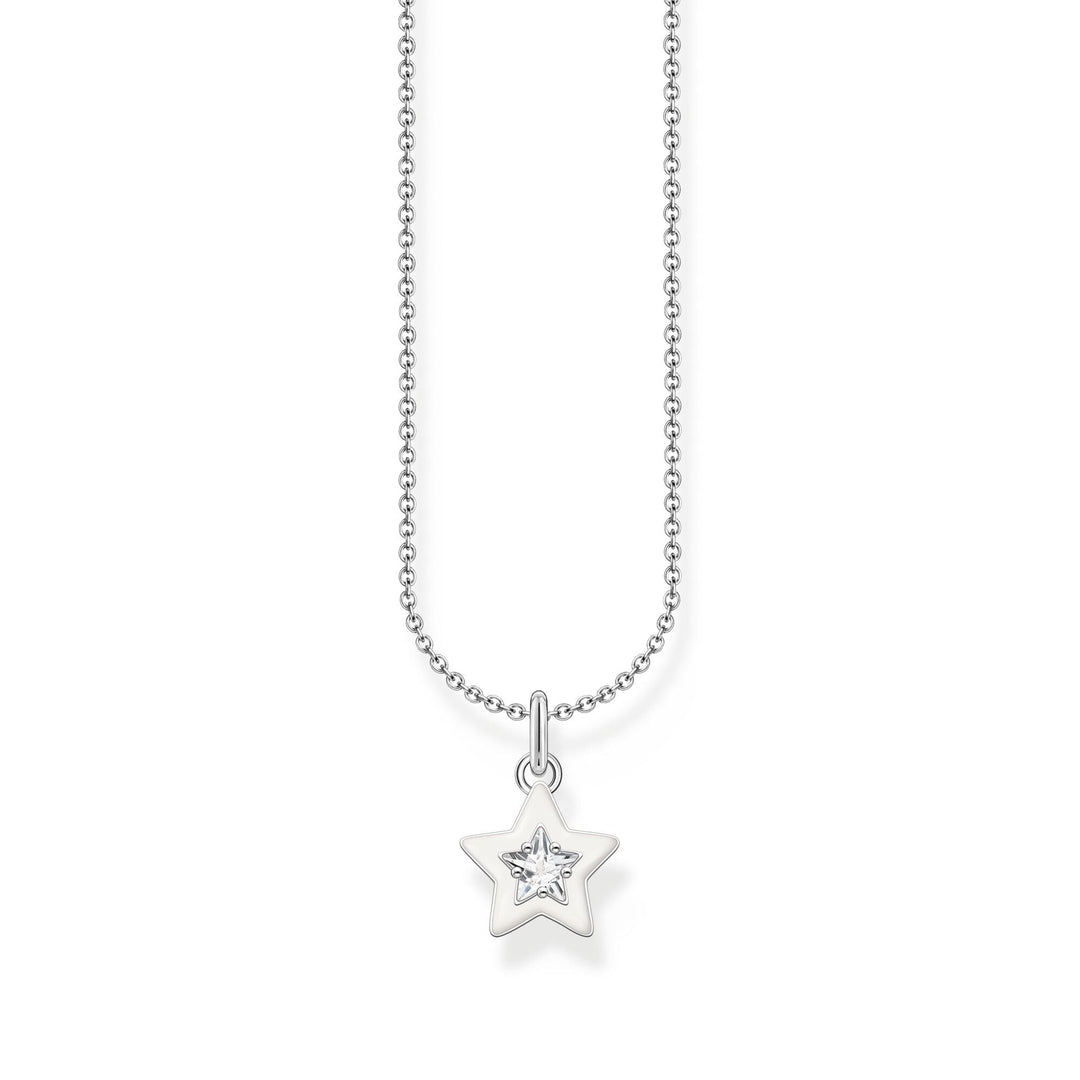 THOMAS SABO Necklace with star pendant and white zirconia - silver