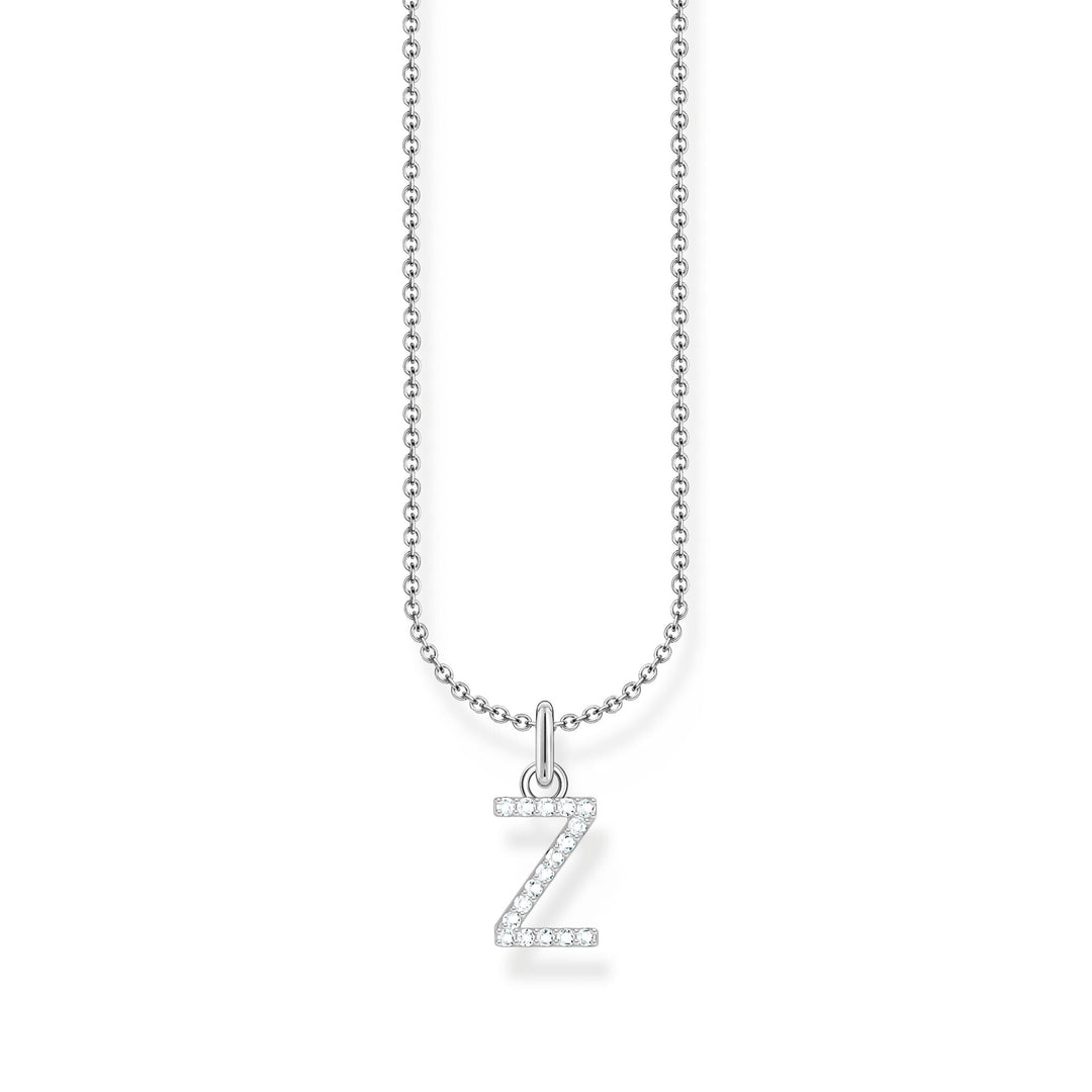 THOMAS SABO Necklace with letter pendant Z and white zirconia - silver