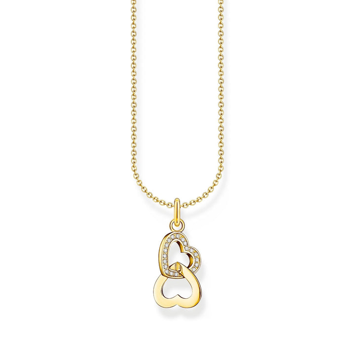 THOMAS SABO Necklace with intertwined hearts pendant - gold